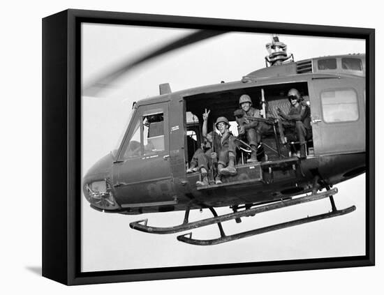 Vietnam War U.S. GI Peace Sign-Associated Press-Framed Premier Image Canvas