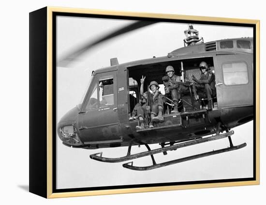 Vietnam War U.S. GI Peace Sign-Associated Press-Framed Premier Image Canvas