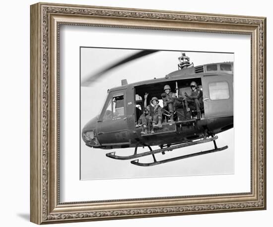 Vietnam War U.S. GI Peace Sign-Associated Press-Framed Photographic Print