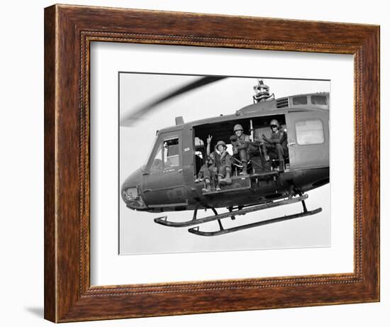 Vietnam War U.S. GI Peace Sign-Associated Press-Framed Photographic Print