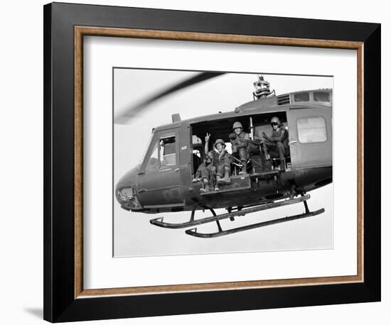 Vietnam War U.S. GI Peace Sign-Associated Press-Framed Photographic Print