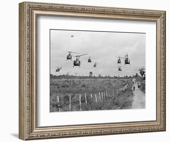 Vietnam War U.S. Ground Troops-Associated Press-Framed Photographic Print