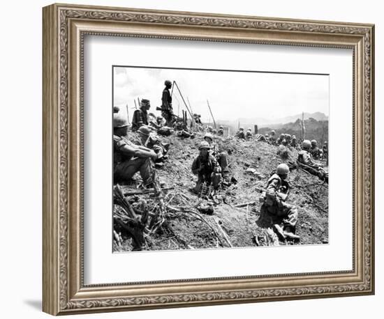 Vietnam War U.S. Hamburger Hill-Associated Press-Framed Photographic Print