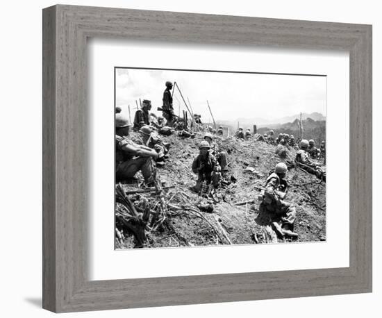 Vietnam War U.S. Hamburger Hill-Associated Press-Framed Photographic Print