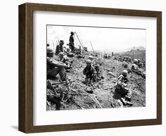 Vietnam War U.S. Hamburger Hill-Associated Press-Framed Photographic Print