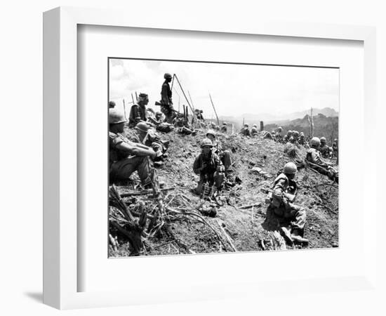 Vietnam War U.S. Hamburger Hill-Associated Press-Framed Photographic Print