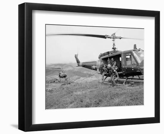 Vietnam War U.S. Troops HU1 Huey-Rick Merron-Framed Photographic Print