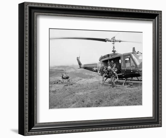 Vietnam War U.S. Troops HU1 Huey-Rick Merron-Framed Photographic Print