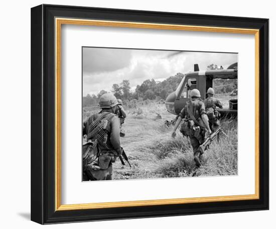 Vietnam War US 1st Infantry-Horst Faas-Framed Photographic Print