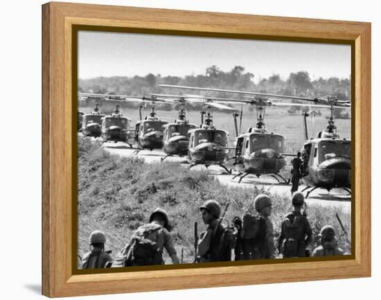 Vietnam War US Helicopters-Associated Press-Framed Premier Image Canvas