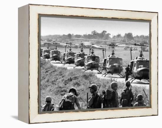 Vietnam War US Helicopters-Associated Press-Framed Premier Image Canvas