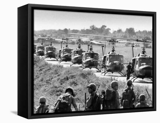 Vietnam War US Helicopters-Associated Press-Framed Premier Image Canvas