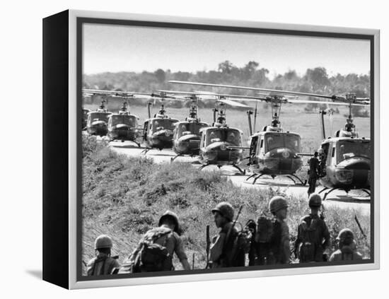 Vietnam War US Helicopters-Associated Press-Framed Premier Image Canvas