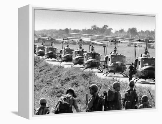 Vietnam War US Helicopters-Associated Press-Framed Premier Image Canvas