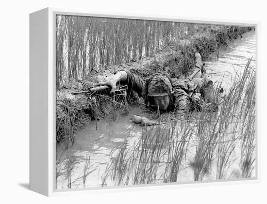 Vietnam War US Troops-Henri Huet-Framed Premier Image Canvas