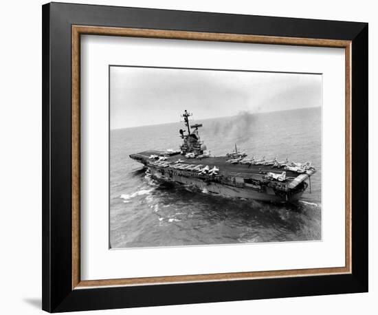 Vietnam War USS Aircraft Carrier-Holloway-Framed Photographic Print