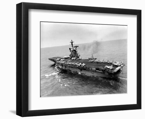 Vietnam War USS Aircraft Carrier-Holloway-Framed Photographic Print