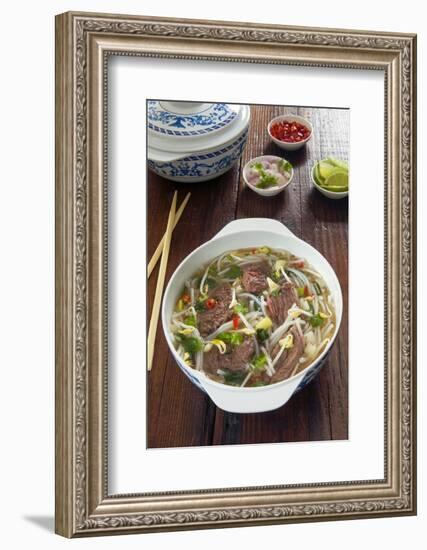 Vietnamese Pho beef broth, Vietnam, Asia-Nico Tondini-Framed Photographic Print