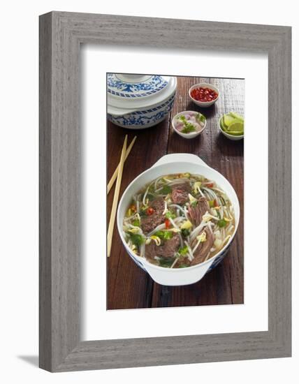 Vietnamese Pho beef broth, Vietnam, Asia-Nico Tondini-Framed Photographic Print