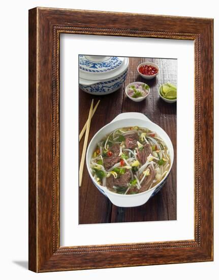 Vietnamese Pho beef broth, Vietnam, Asia-Nico Tondini-Framed Photographic Print