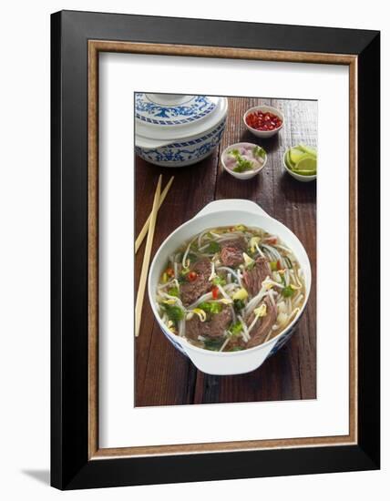 Vietnamese Pho beef broth, Vietnam, Asia-Nico Tondini-Framed Photographic Print