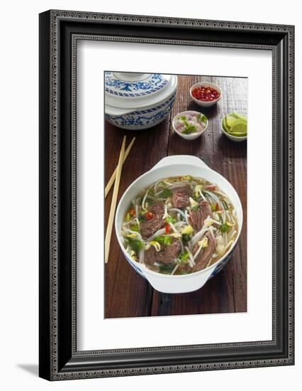 Vietnamese Pho beef broth, Vietnam, Asia-Nico Tondini-Framed Photographic Print