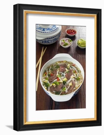 Vietnamese Pho beef broth, Vietnam, Asia-Nico Tondini-Framed Photographic Print
