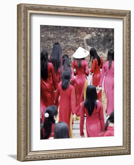 Vietnamese School Girls, Vietnam, Indochina, Southeast Asia, Asia-Purcell-Holmes-Framed Photographic Print