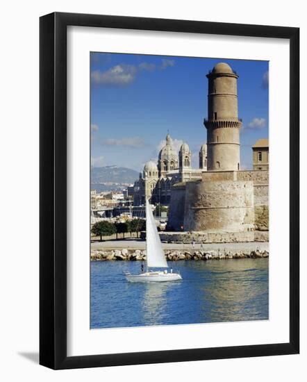 Vieux Port, Fort St. Jean, Marseille, Provence, France, Europe-John Miller-Framed Photographic Print