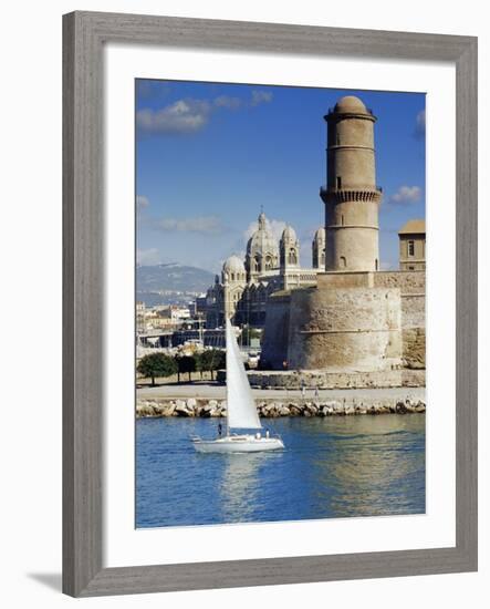 Vieux Port, Fort St. Jean, Marseille, Provence, France, Europe-John Miller-Framed Photographic Print