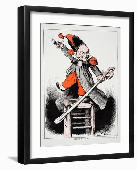 Vieux Soldat!, from Histoire De La Troisieme Republique, Vol. I, L'histoire Politique, Pub.1933 (Co-Andre Gill-Framed Giclee Print