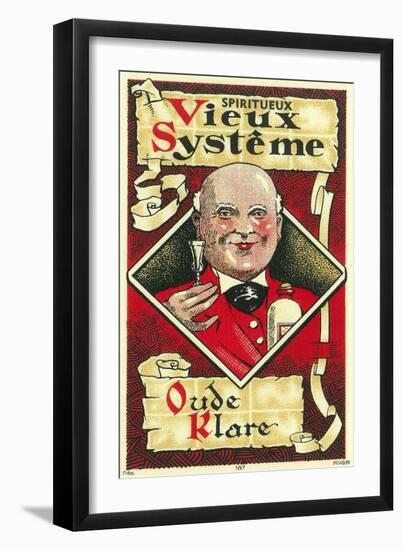 Vieux Systeme Wine Label - Europe-Lantern Press-Framed Art Print