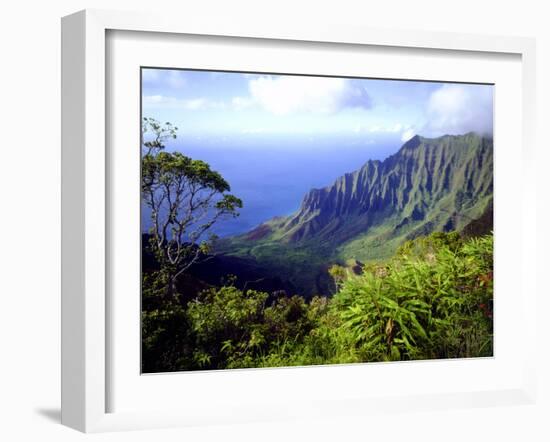 View Above the Na Pali Coast, Kauai, Hawaii, USA-Christopher Talbot Frank-Framed Photographic Print