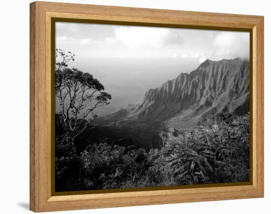 View Above the Na Pali Coast, Kauai, Hawaii, USA-Christopher Talbot Frank-Framed Premier Image Canvas