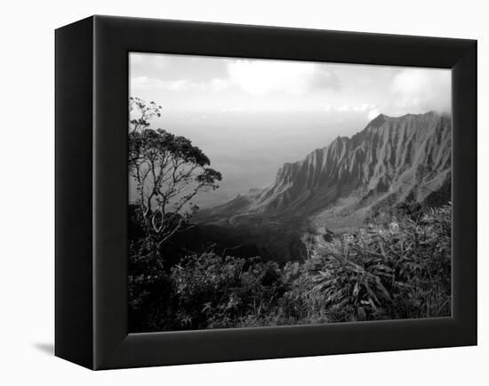 View Above the Na Pali Coast, Kauai, Hawaii, USA-Christopher Talbot Frank-Framed Premier Image Canvas