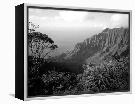 View Above the Na Pali Coast, Kauai, Hawaii, USA-Christopher Talbot Frank-Framed Premier Image Canvas