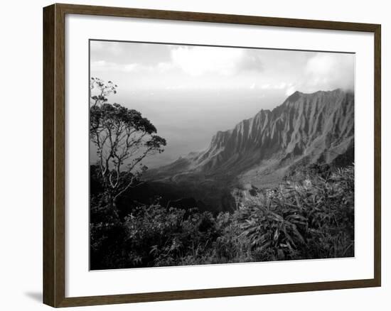 View Above the Na Pali Coast, Kauai, Hawaii, USA-Christopher Talbot Frank-Framed Photographic Print