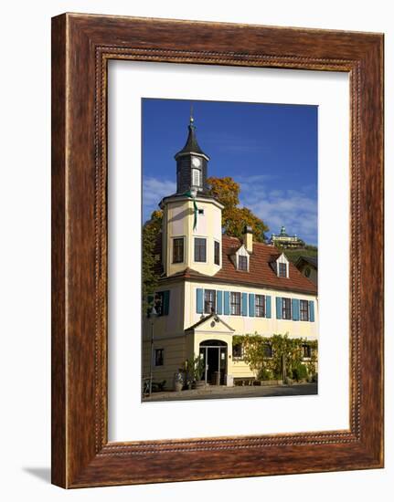 View Above the Vineyard 'Friedrich Aust' in the Vineyard Route 10 in Radebeul-Uwe Steffens-Framed Photographic Print