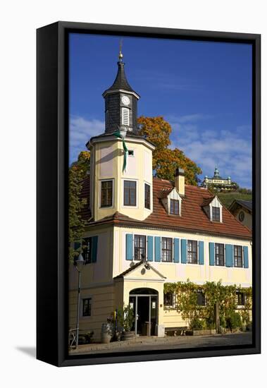 View Above the Vineyard 'Friedrich Aust' in the Vineyard Route 10 in Radebeul-Uwe Steffens-Framed Premier Image Canvas