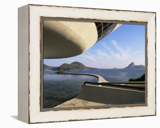 View Across Bay to Rio from Museo De Arte Contemporanea, by Oscar Niemeyer, Rio De Janeiro, Brazil-Upperhall-Framed Premier Image Canvas