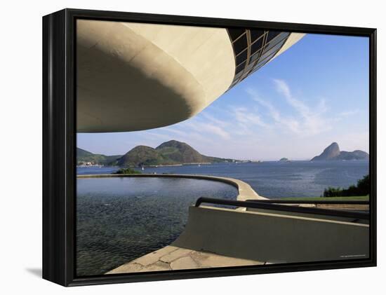 View Across Bay to Rio from Museo De Arte Contemporanea, by Oscar Niemeyer, Rio De Janeiro, Brazil-Upperhall-Framed Premier Image Canvas