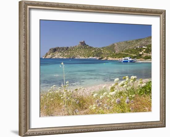 View across Bay to the Castle, Cabrera Island, Cabrera Archipelago National Park, Mallorca, Baleari-Ruth Tomlinson-Framed Photographic Print