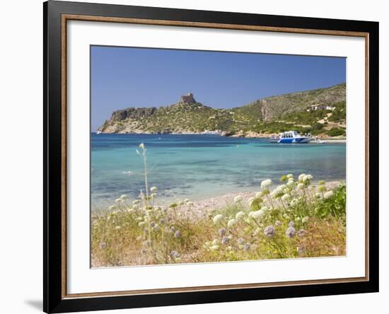 View across Bay to the Castle, Cabrera Island, Cabrera Archipelago National Park, Mallorca, Baleari-Ruth Tomlinson-Framed Photographic Print