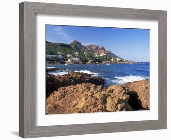 View Across Bay to the Village of Antheor, Provence, France-Ruth Tomlinson-Framed Photographic Print