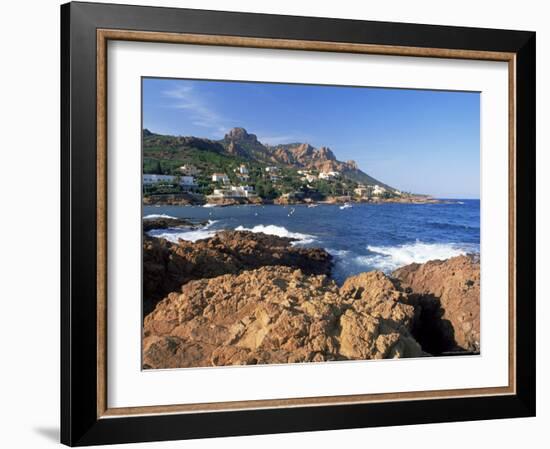 View Across Bay to the Village of Antheor, Provence, France-Ruth Tomlinson-Framed Photographic Print