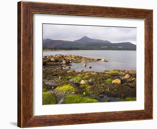 View across Brodick Bay to Goatfell, Brodick, Isle of Arran, North Ayrshire-Ruth Tomlinson-Framed Photographic Print