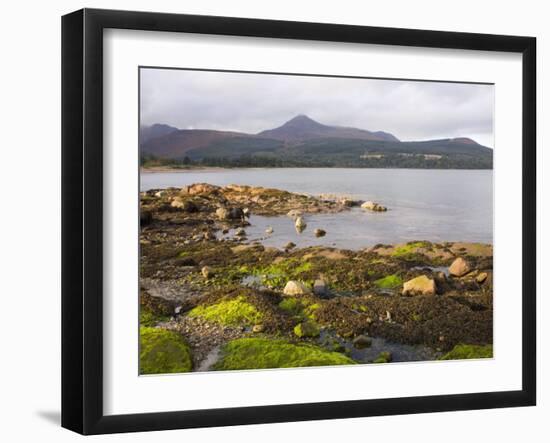 View across Brodick Bay to Goatfell, Brodick, Isle of Arran, North Ayrshire-Ruth Tomlinson-Framed Photographic Print