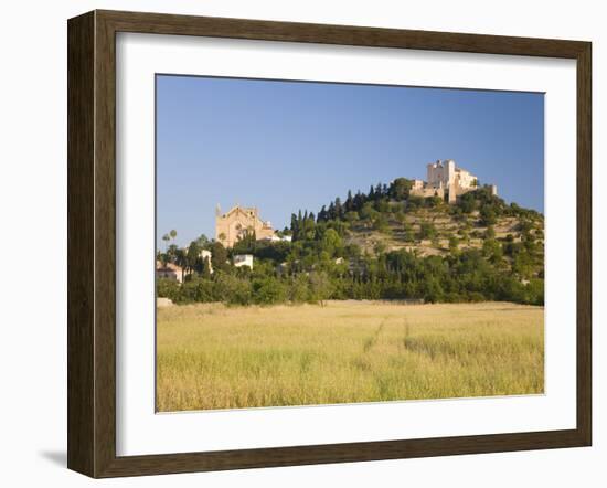 View across Fields to the Parish Church and Hilltop Sanctuary of Sant Salvador, Arta, Mallorca, Bal-Ruth Tomlinson-Framed Photographic Print