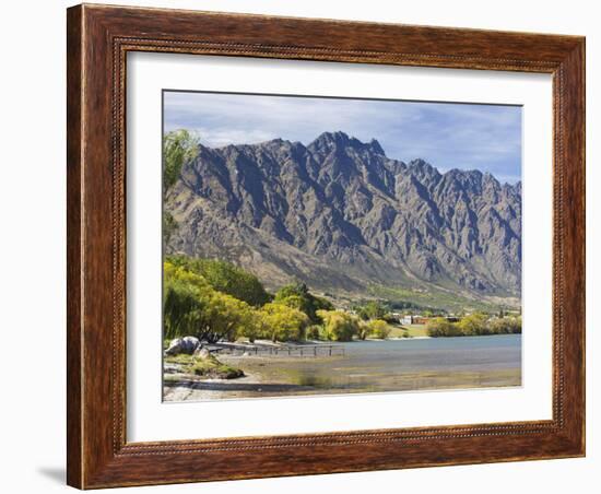 View across Frankton Arm to the Remarkables, autumn, Queenstown, Queenstown-Lakes district, Otago, -Ruth Tomlinson-Framed Photographic Print