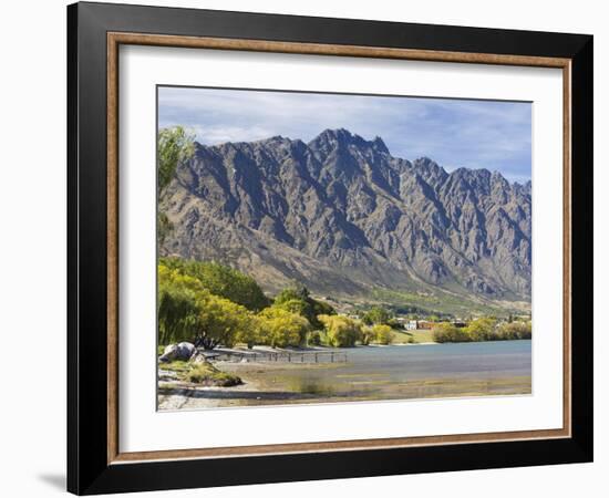 View across Frankton Arm to the Remarkables, autumn, Queenstown, Queenstown-Lakes district, Otago, -Ruth Tomlinson-Framed Photographic Print